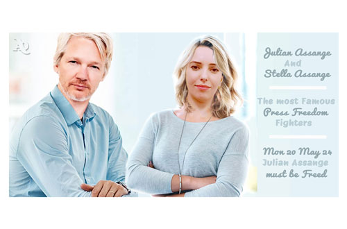 Julian and Stella Assange the most famous press freedom fighters
