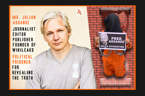 Julian Assange political prisoner for revealing the thruth