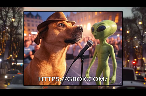 Chien interviewé par un extraterrestre