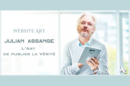 Site promotionnel Julian Assange Art